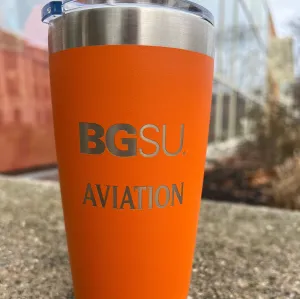 BGSU Aviation 20oz Orange Tumbler