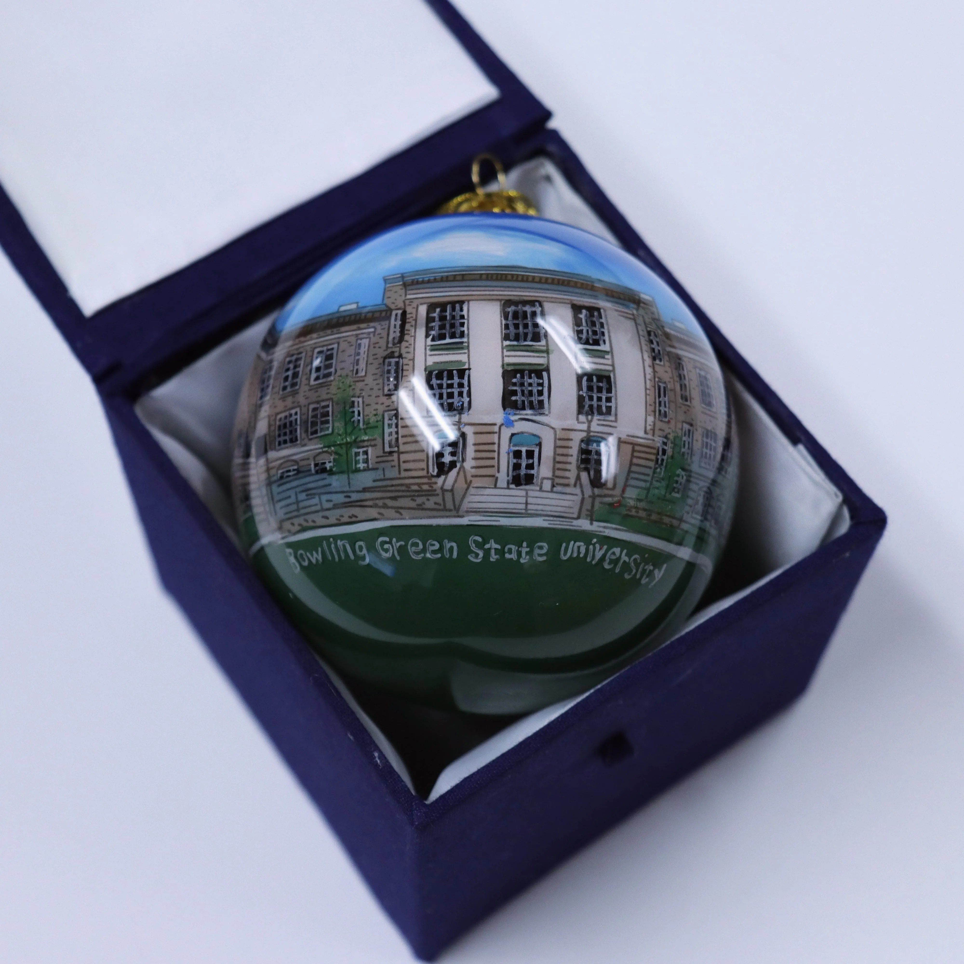 BGSU Hand Painted University Hall Ornament