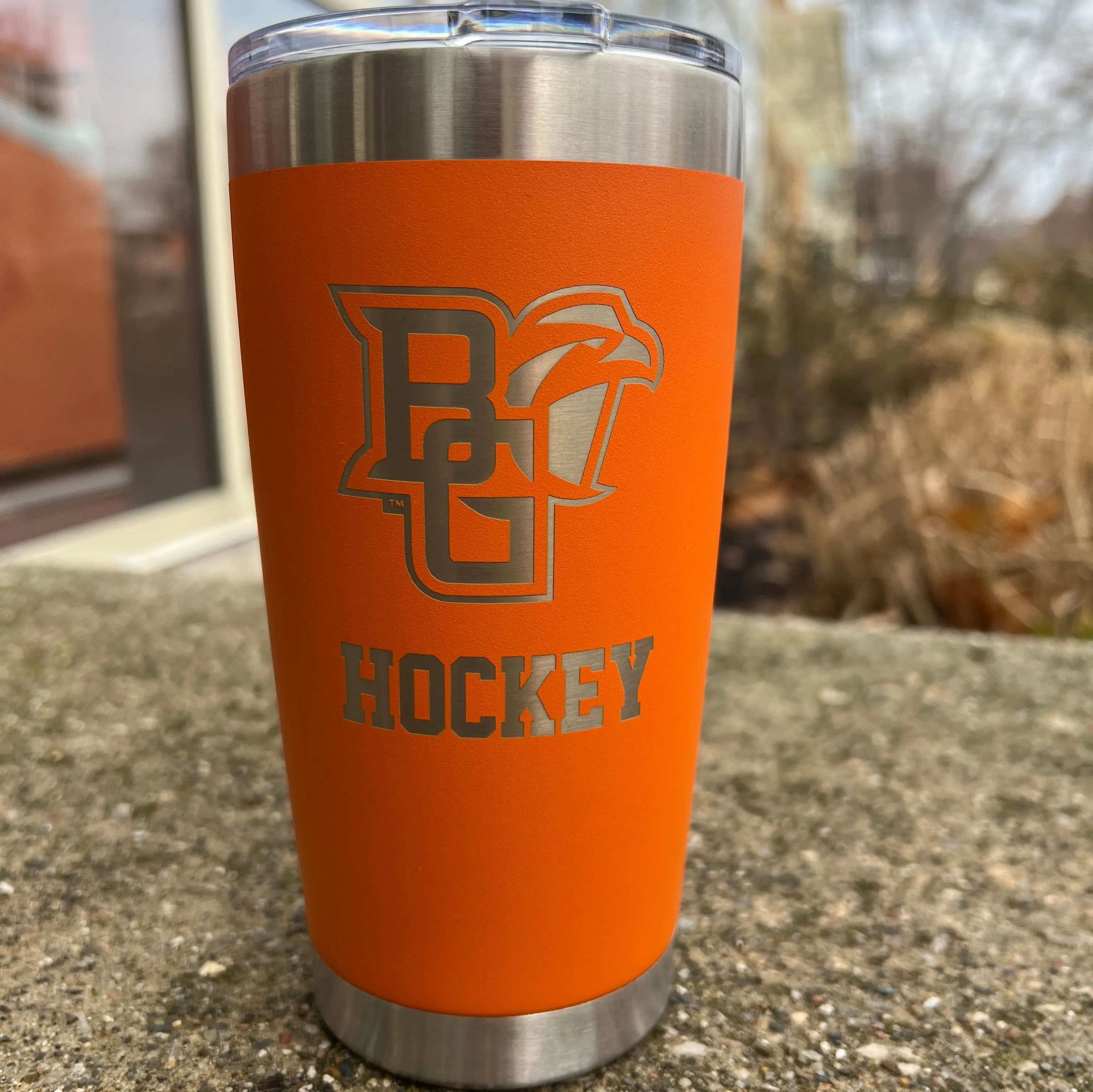 BGSU Hockey 20oz Orange Tumbler