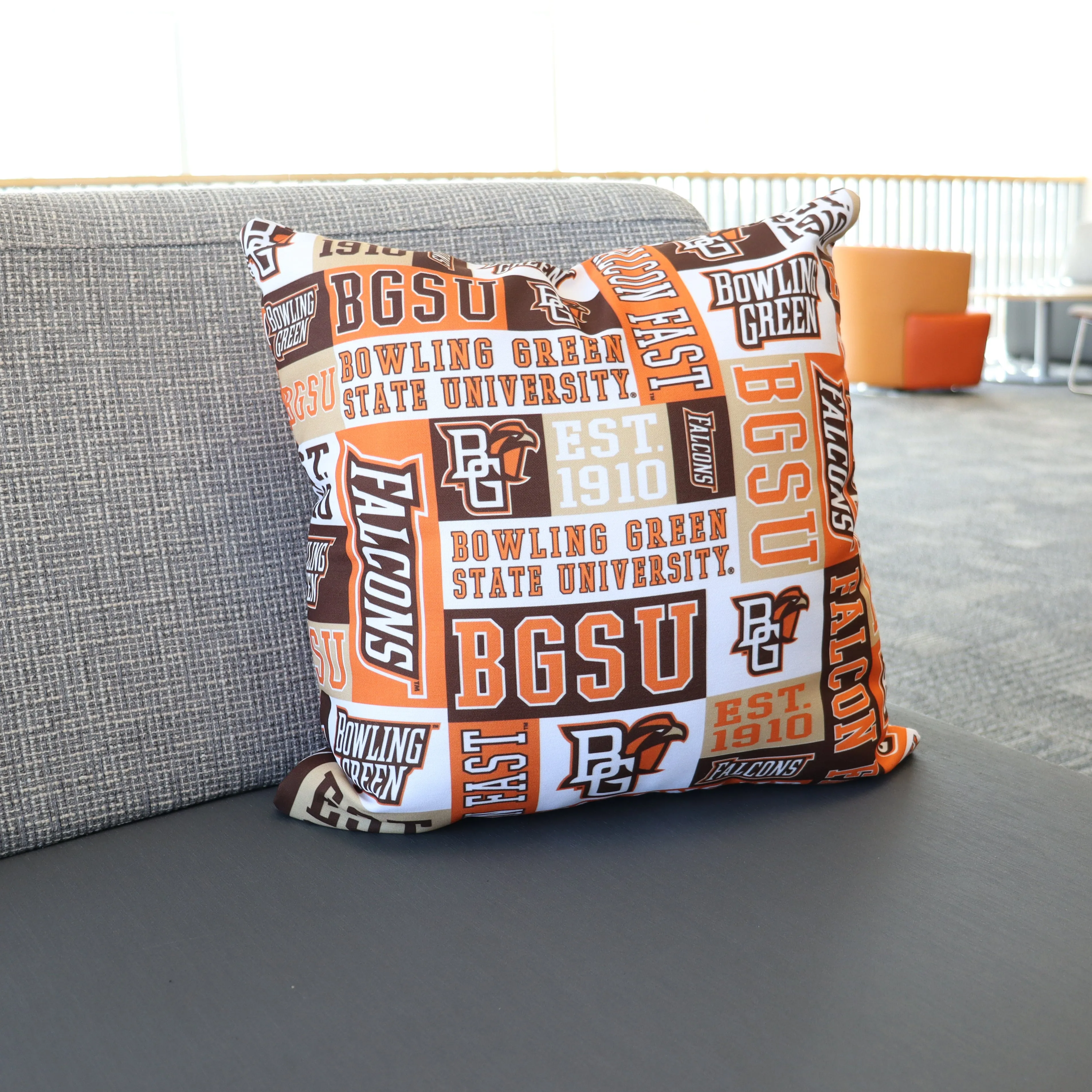 BGSU Patchwork Bismark 16" Pillow