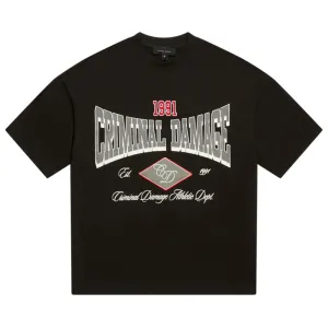 Criminal Damage Athletic Tee - Black/Red