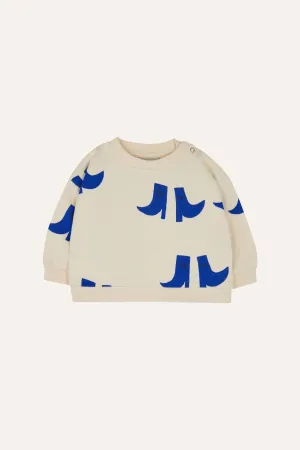 Happy Boots Ecru Sweatshirt (Baby)