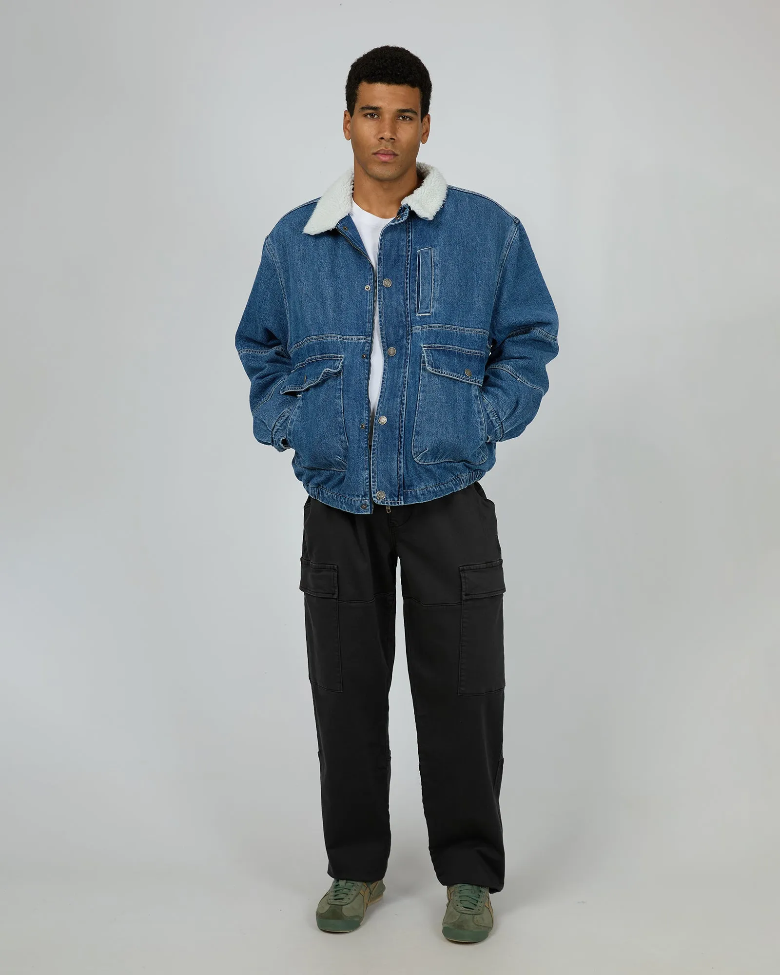 Harry Sherpa Jacket Blue