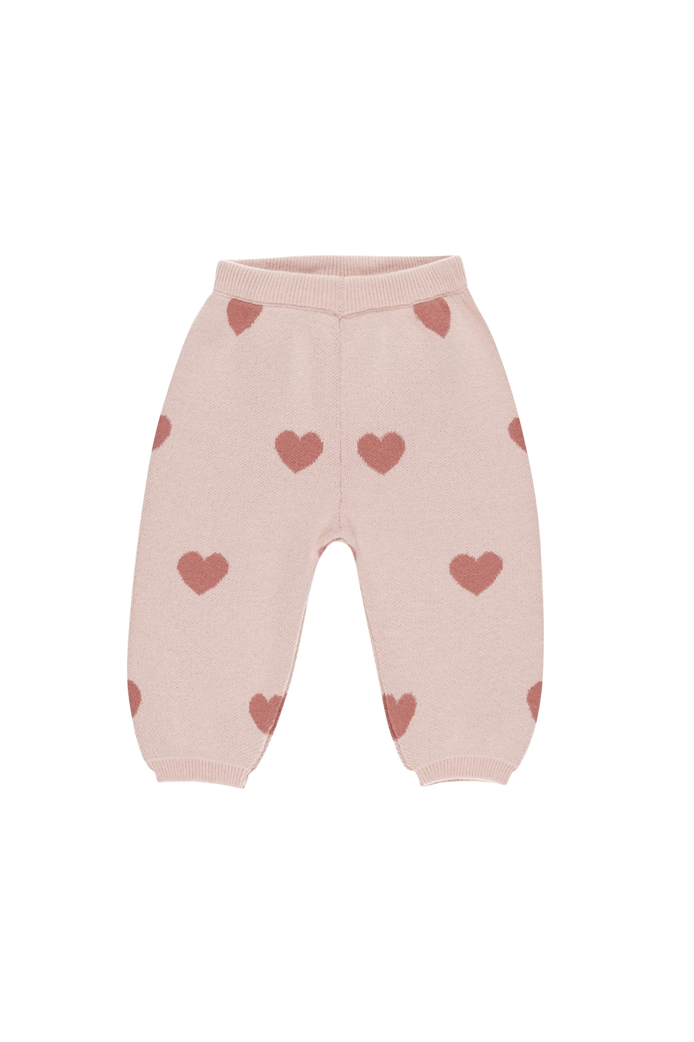 Heart Knit Pants (Bubblegum)
