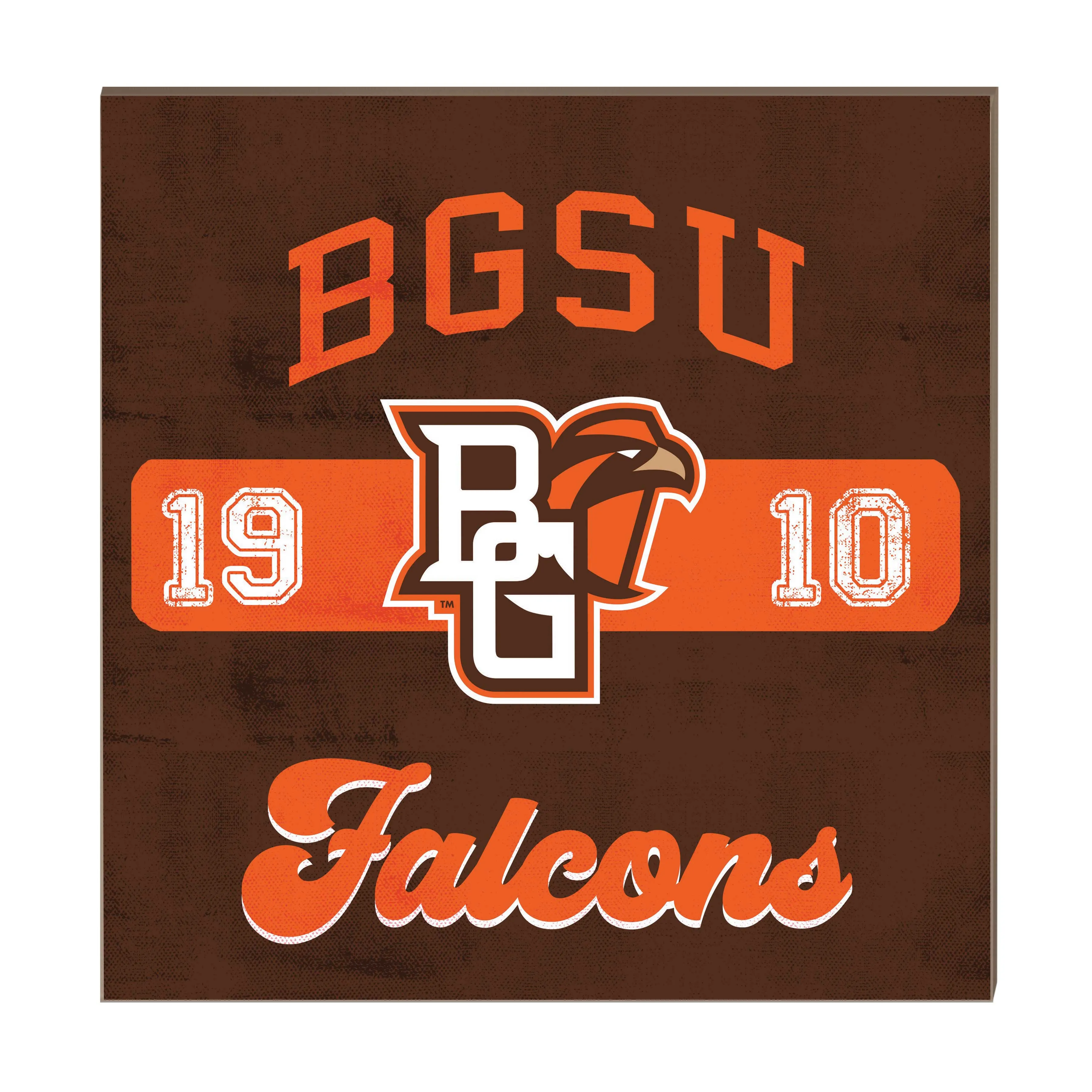K&H Bowling Green Falcons 10x10" Retro Sign