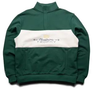 Malbon Golf Trophy Quarter Zip Fleece - Malbon Green