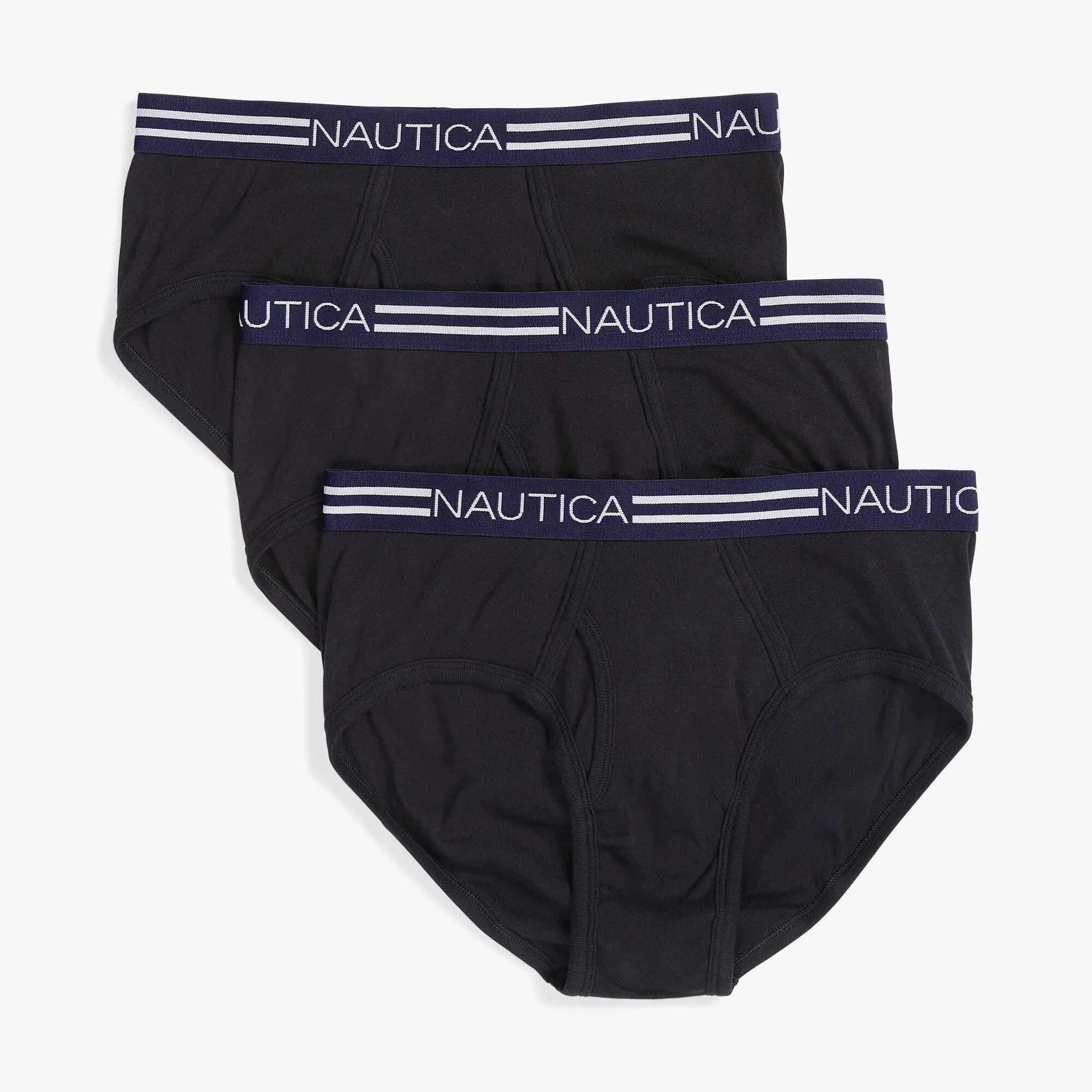Nautica Mens Classic Briefs, 3-Pack