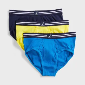 Nautica Mens Classic Briefs, 3-Pack