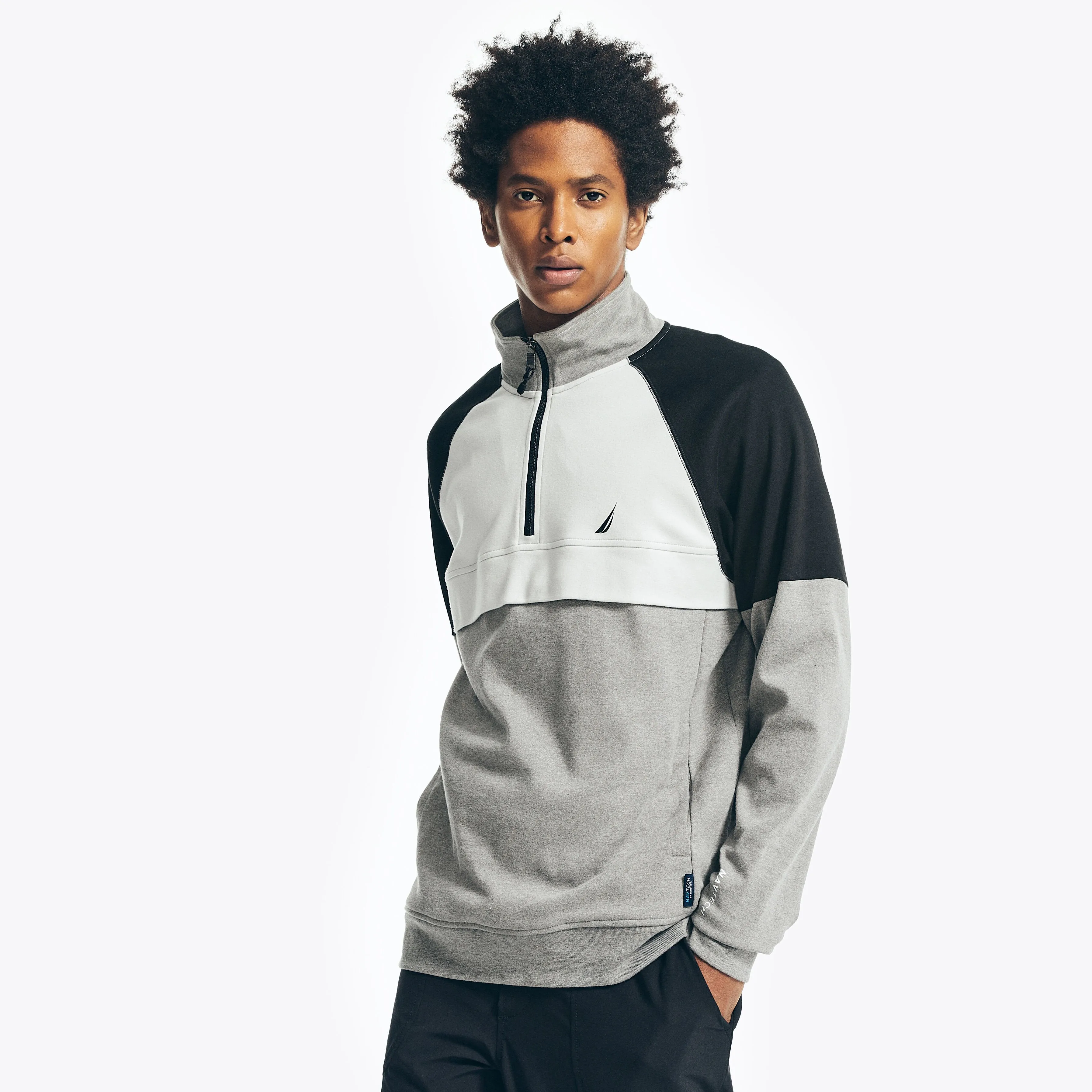 Nautica Mens Navtech Quarter-Zip Sweatshirt