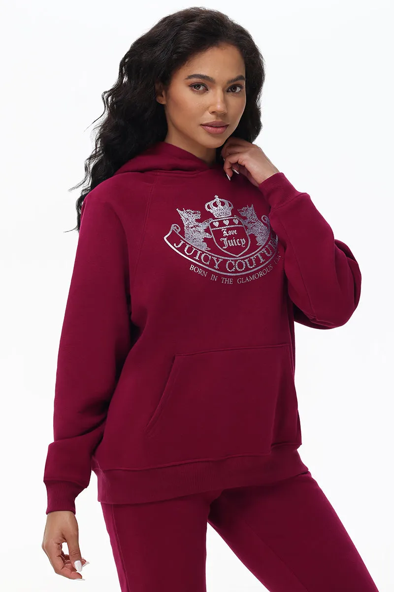 Oversized Fleece Scottie Dog Hoodie Juicy Couture