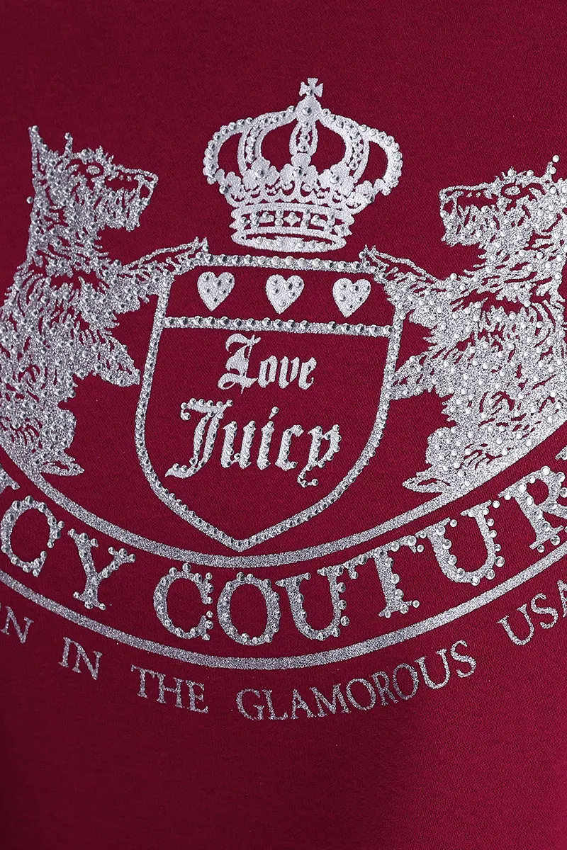 Oversized Fleece Scottie Dog Hoodie Juicy Couture
