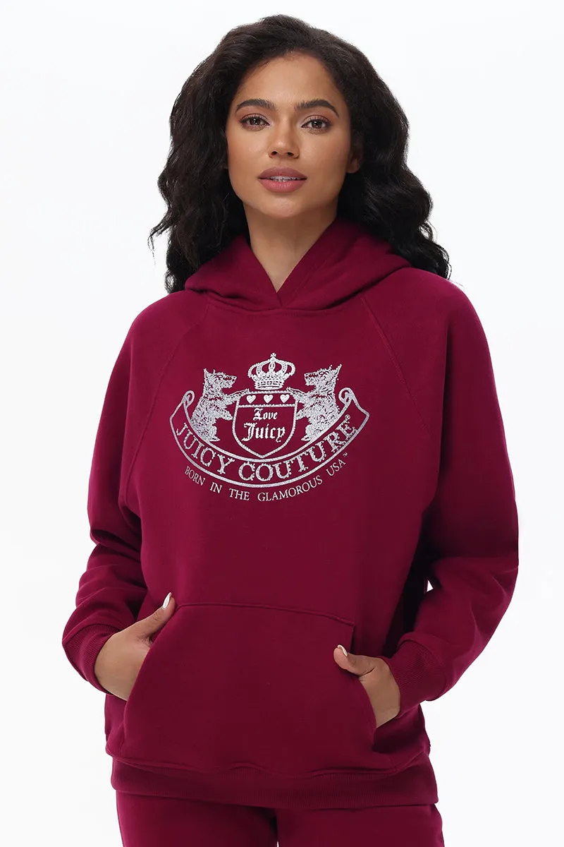 Oversized Fleece Scottie Dog Hoodie Juicy Couture