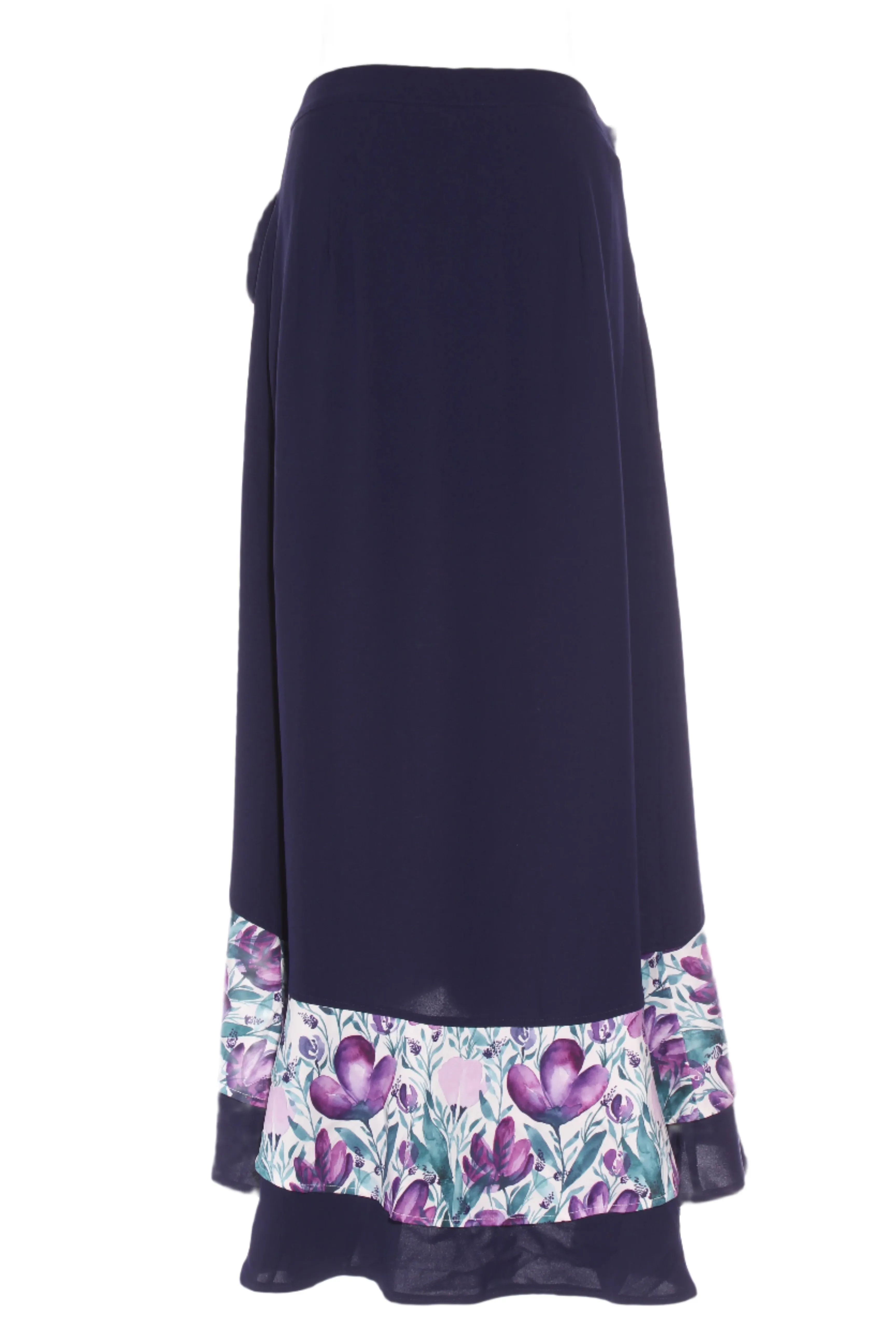 PARTY By Home-Lee (BN) Floral trim midi wrap skirt! 14