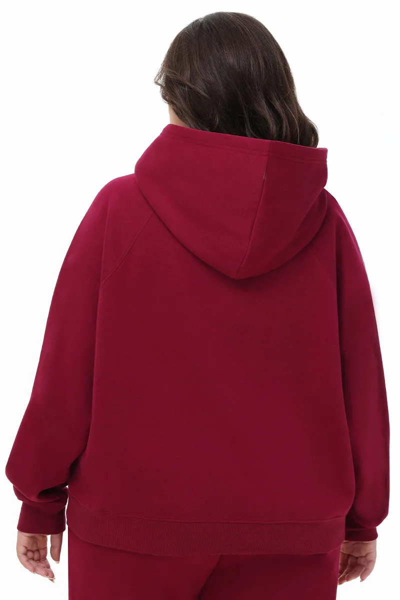 Plus-Size Oversized Fleece Scottie Dog Hoodie Juicy Couture