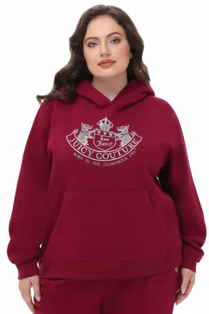 Plus-Size Oversized Fleece Scottie Dog Hoodie Juicy Couture