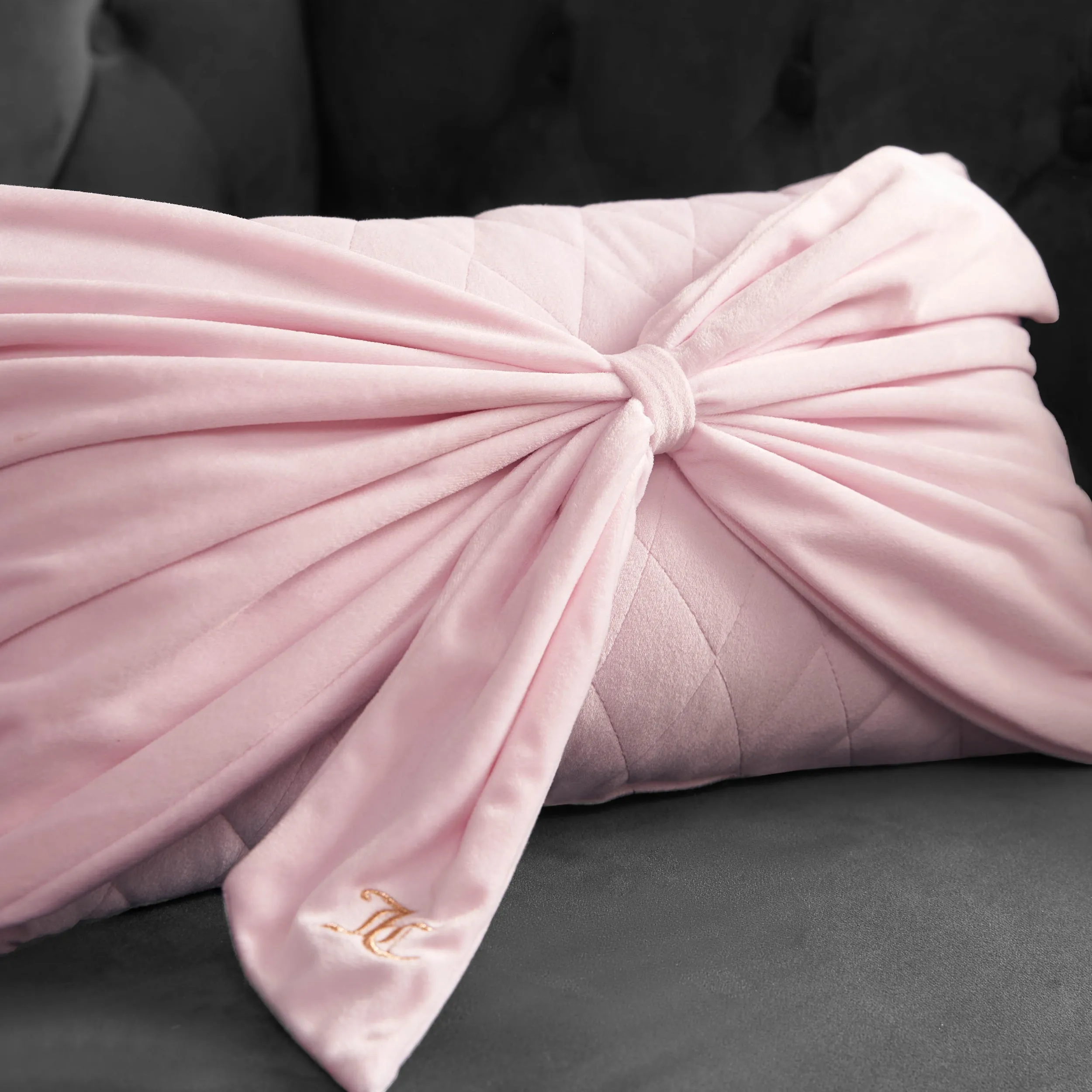 Velvet Bow Decorative Pillow Juicy Couture