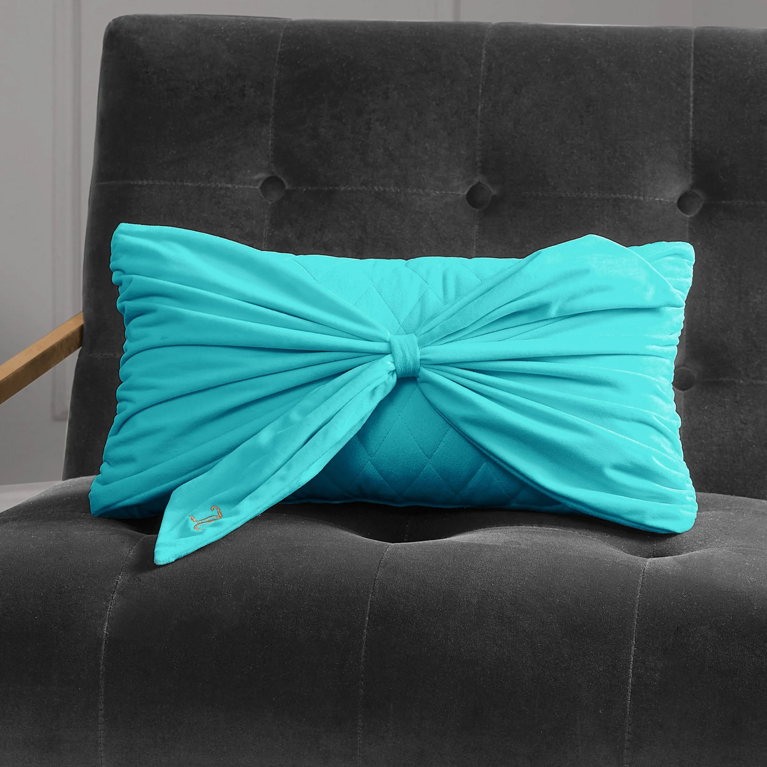 Velvet Bow Decorative Pillow Juicy Couture