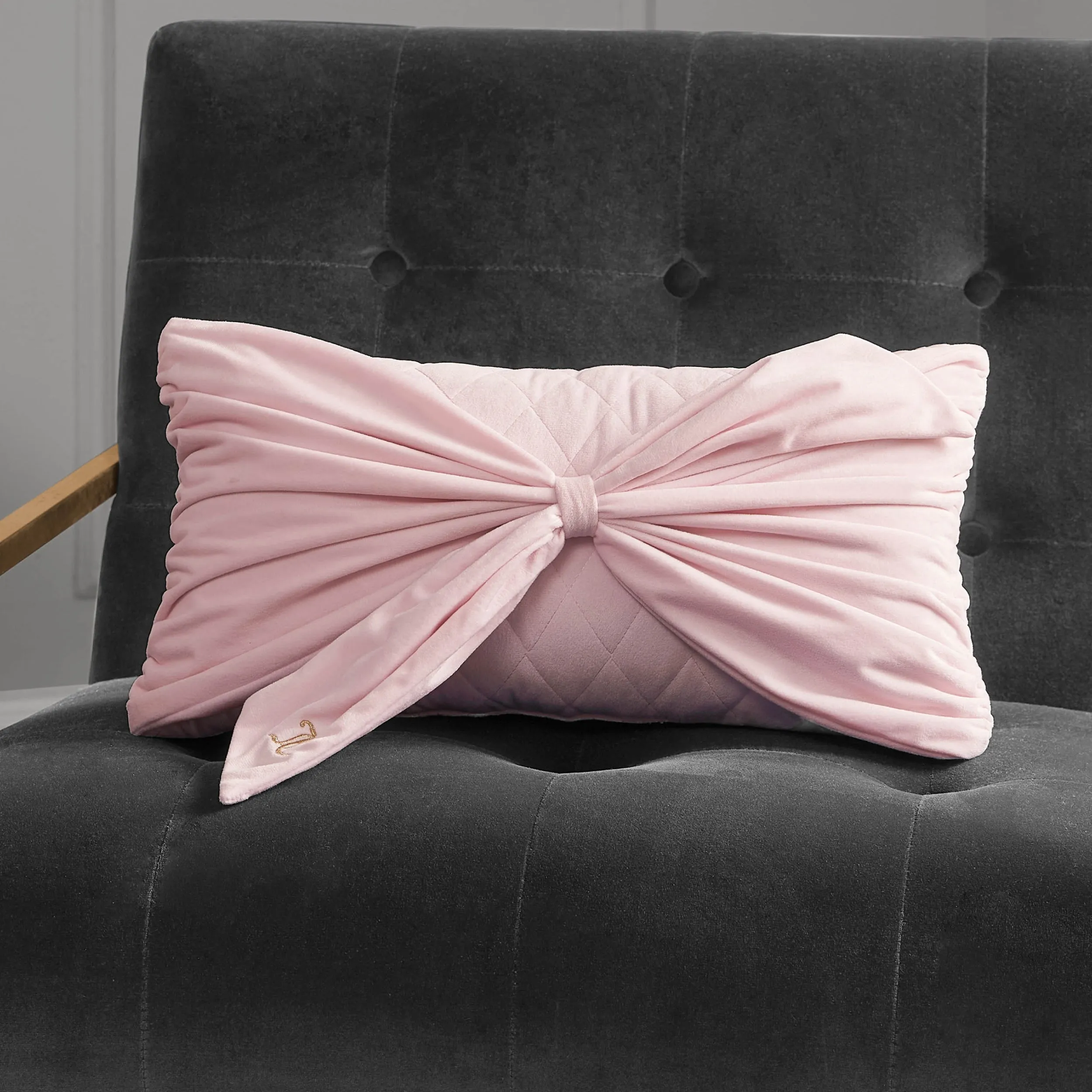 Velvet Bow Decorative Pillow Juicy Couture